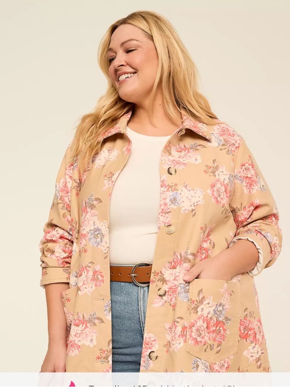 Lane Bryant Floral Printed Jacket